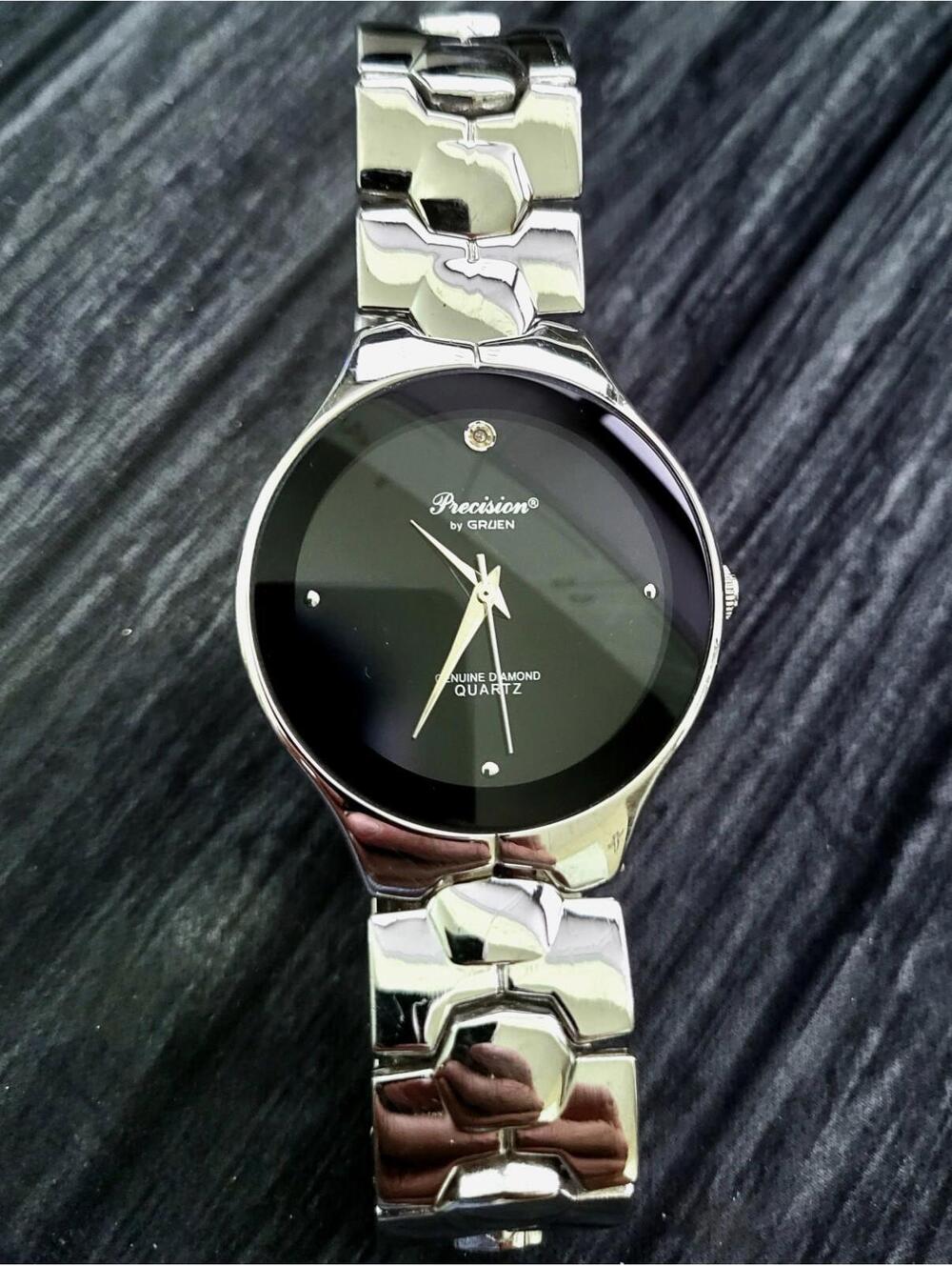 Rare Cond‎ Vintage Precision Gruen Genuine Diamond Mens Watch